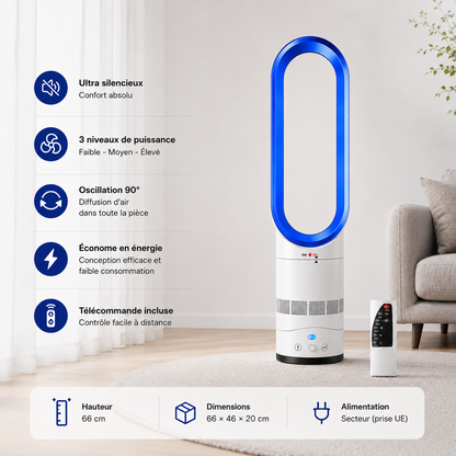 Ventilateur Colonne Sans Pales Portable