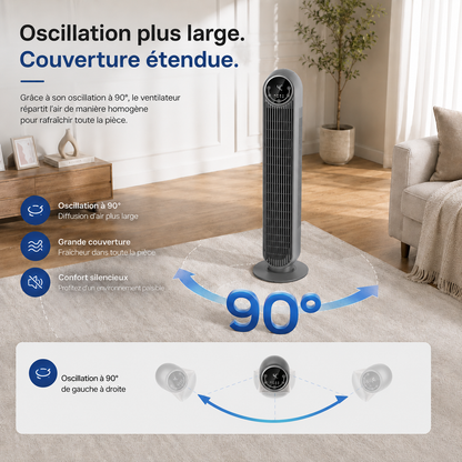 Ventilateur Colonne Sans Pales Portable Silencieux