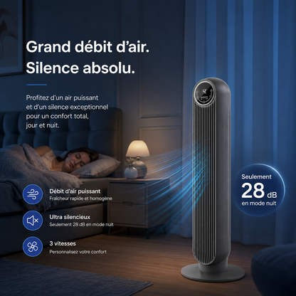 Ventilateur Colonne Sans Pales Portable Silencieux