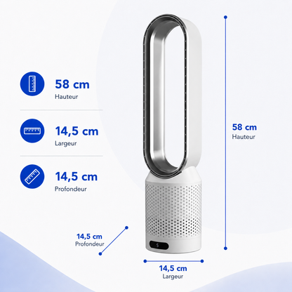 Ventilateur Portable Sans Pales Silencieux Rechargeable